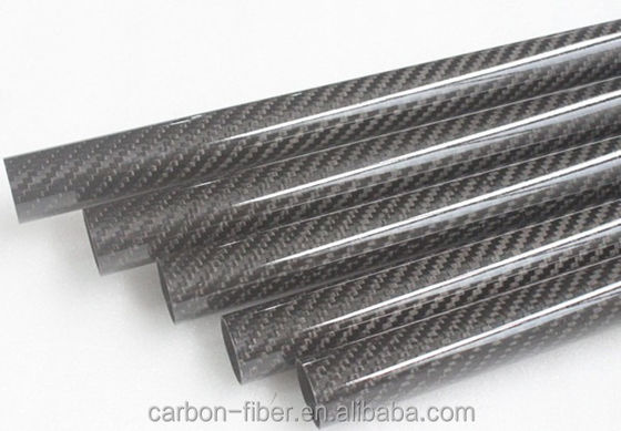 1 14 &quot; 1 ίντσες Carbon Fiber Fabric Tube Custom 3K FRT