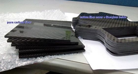 Εικόνα από ανθρακονήματα, ανάμεικτες πλάκες από γυαλί ίνες, φύλλο 1 mm